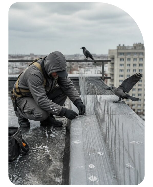 Защита от ворон под ключ в Выксе по цене от 5185 р. | Сенат-Вкс
